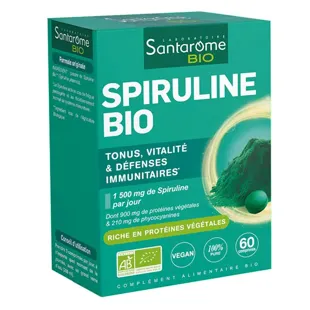 Santarome - Spirulina biologica - Immunità e tono - 60 compresse