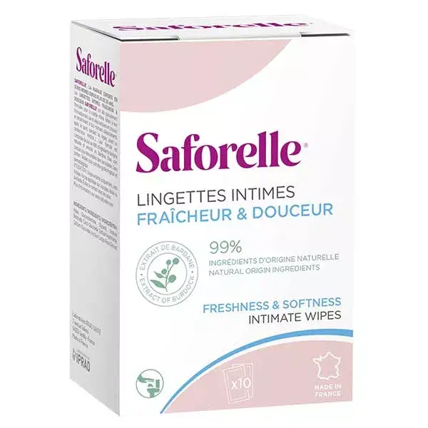 Saforelle Individual wipes box of 10