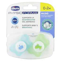 Chicco Physio Micro Sucette +0m Dragon Couronne Lot de 2