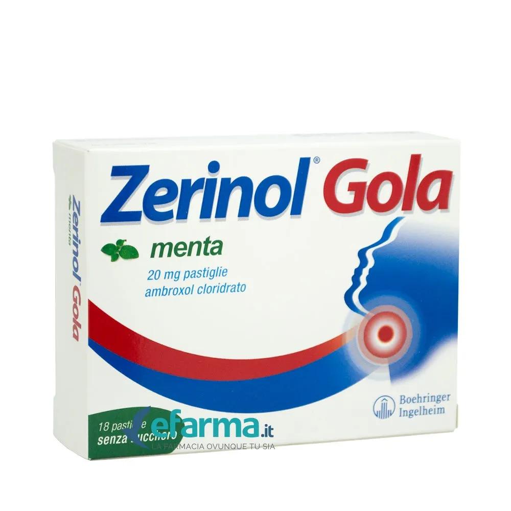 Zerinol Gola Menta 20mg Ambroxolo Cloridrato 18 Pastiglie