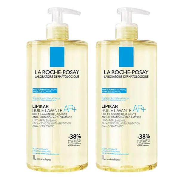 La Roche Posay Lot Lipikar Huile Lavante AP+ Relipidante Anti-Grattage 2x750ml 