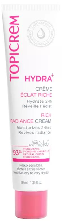 Topicrem Hydra+ Crema Hidratante Iluminadora Rica 40 ml