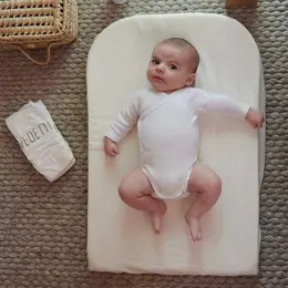 Tinéo Toilette Housse de Matelas à Langer en Viscose de Bambou Écru