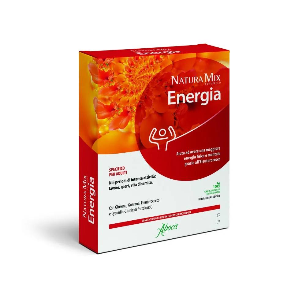 Aboca Natura Mix Advanced Energia Integratore Energizzante 10 Flaconcini