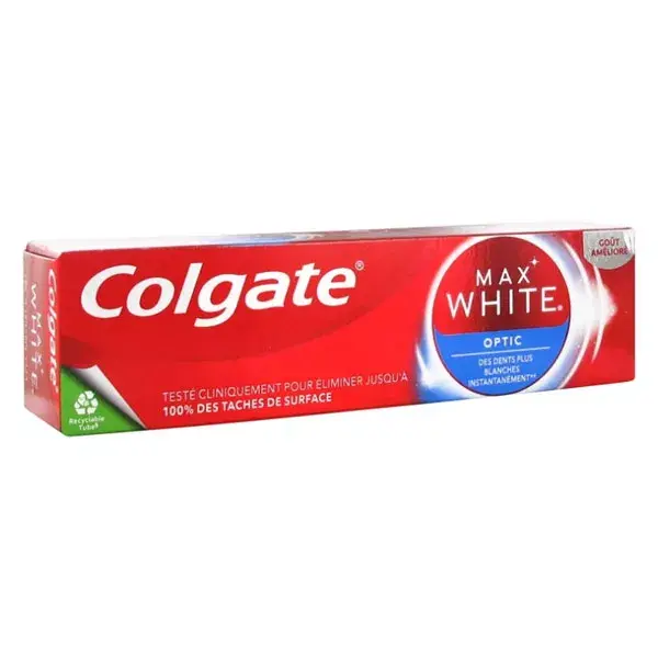 Crema dental Colgate Max White una óptica de 75ml