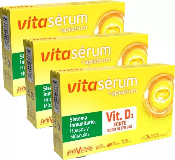 Apisérum Vitasérum Vitamina D3 Forte 3x24 Cápsulas