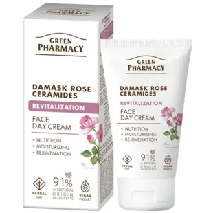 Green Pharmacy Damask Rose Day Facial Cream + Ceramides 50 ml