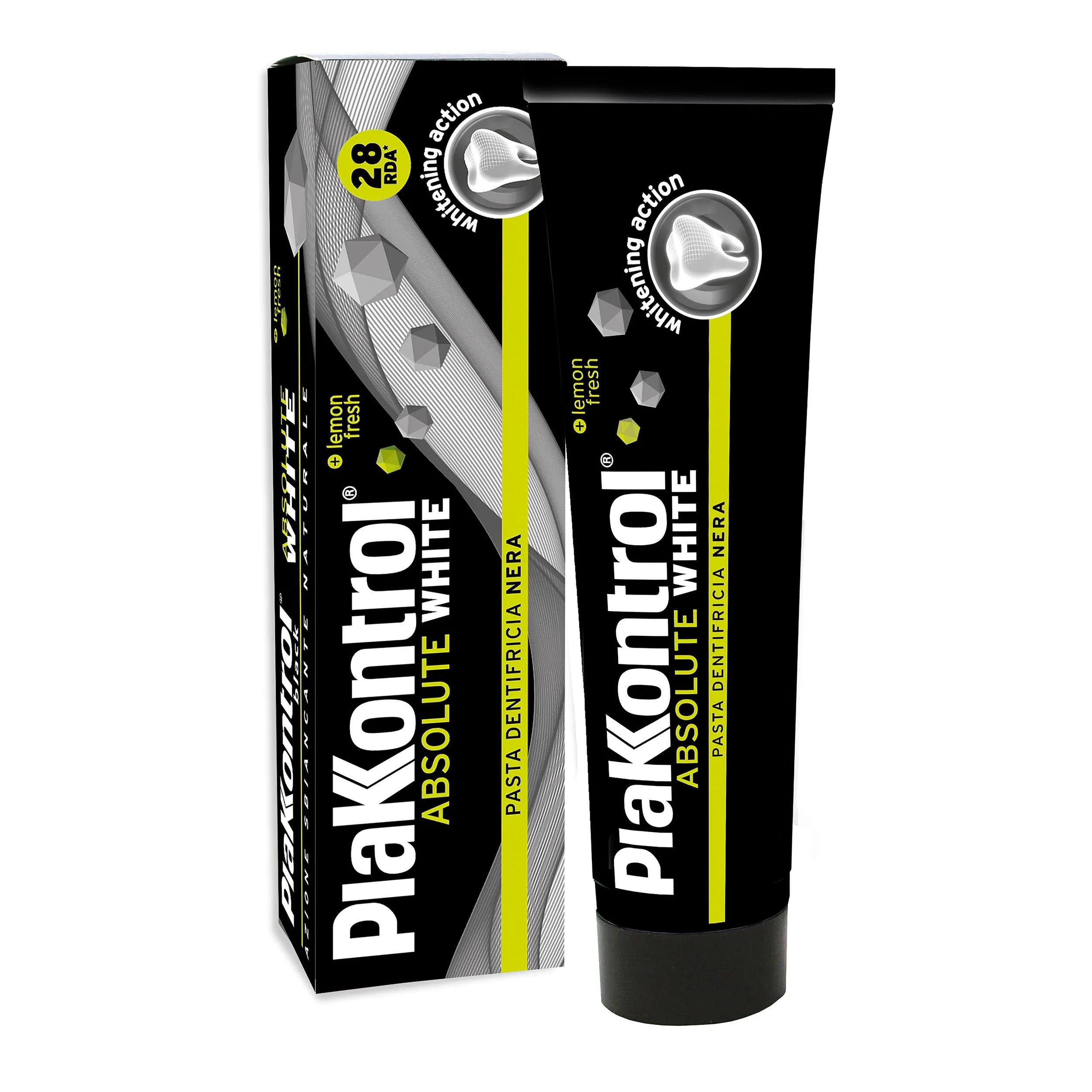 PlakKontrol Absolute White Pasta Dentifricia Nera Sbiancante 75 ml