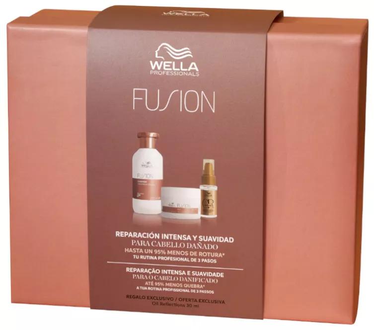 Wella Fusion Champô 250 ml + Máscara 150 ml + Óleo Oil Reflections 30 ml