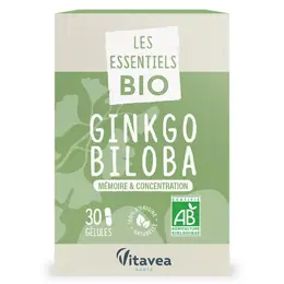 Nutrisanté Les Nutri'Sentiels Bio Ginkgo Biloba 30 gélules