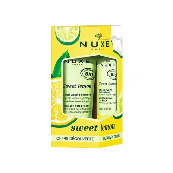 Nuxe Sweet Lemon Duo Goloso Mani e Labbra 30ml + 4g