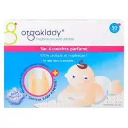 Orgakiddy Hygiène Pocket Sac à Couches Parfumé Talc 50 unités