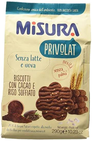 Misura Privolat Biscotti Con Cacao e Riso Soffiato 290 g