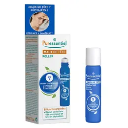 Puressentiel Bien-Être Maux de Tête Roller aux 9 Huiles Essentielles 5ml