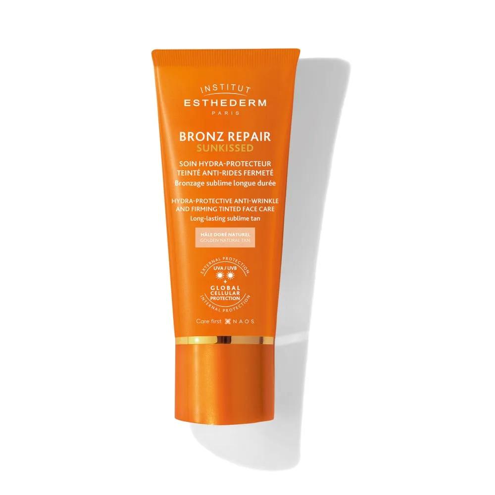 Esthederm Bronz Repair Sunkissed Solare Viso Anti-Rughe Colorato Sole Moderato 50 ml