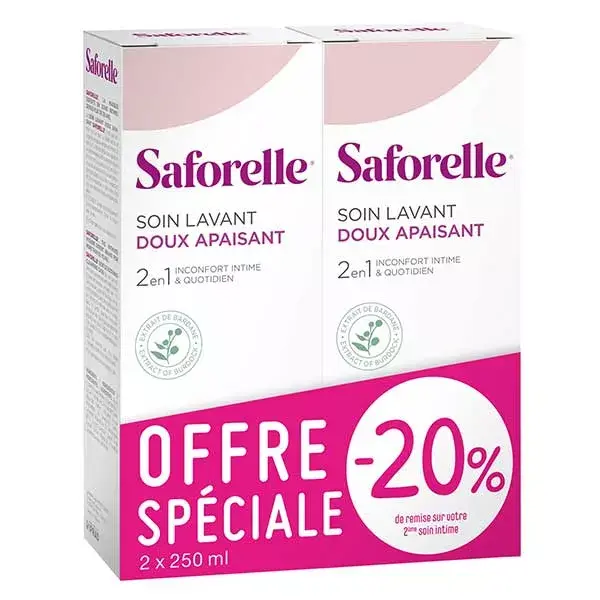 Saforelle Soin & Hygiène Soin Lavant Doux Lot de 2 x 250ml