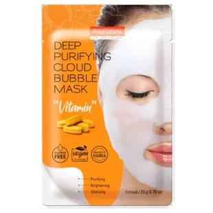 Purederm Masque à Bulles Nuage Purifiant en Profondeur Vitamine 1 pc