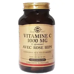 Solgar Vitamine C 1000 avec Rose Hips 100 comprimés