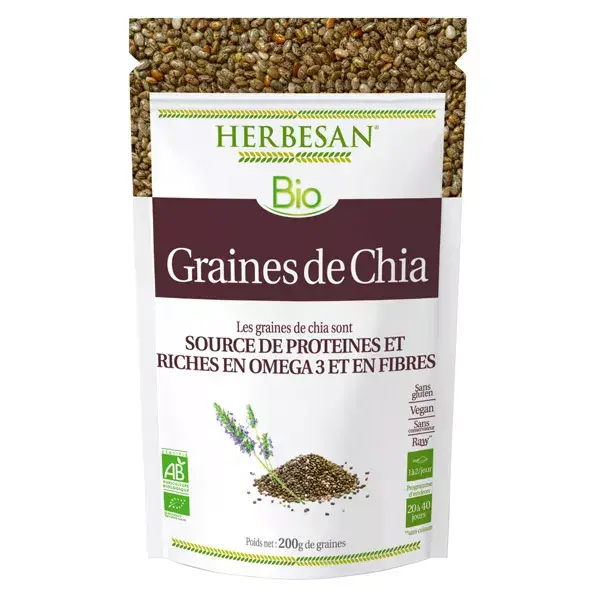 Herbesan Superfood Graines de Chia Bio 200g