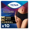 TENA Silhouette Sous-Vêtement Taille Basse Noir Normal Taille M 10 unités