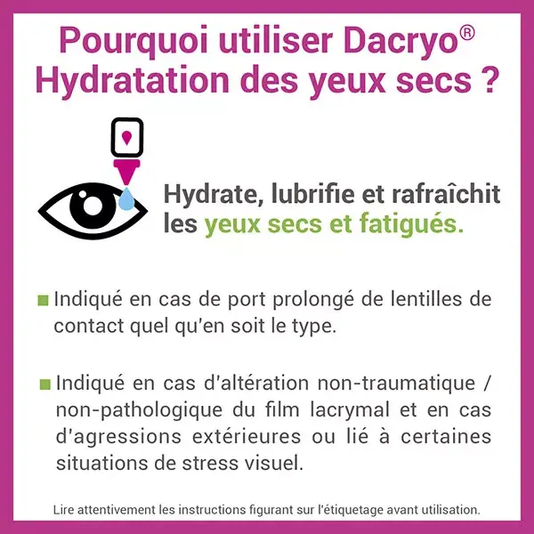 Dacryo Hydratation des Yeux Secs & Fatigués 10ml