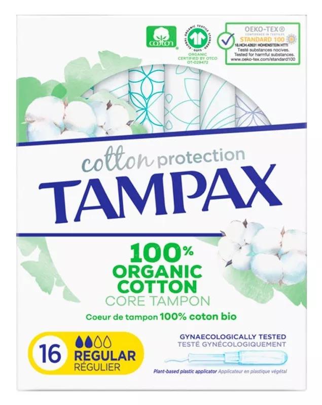 Tampax Cotton Protection Tampons Réguliers 16 unités