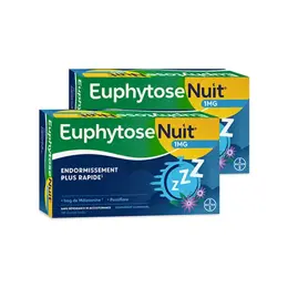 EuphytoseNuit® Sommeil Mélatonine et Passiflore 30 Comprimés lot de 2