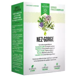 Dayang Complément Alimentaire Nez Gorge Huiles Essentielles Bio 15 capsules