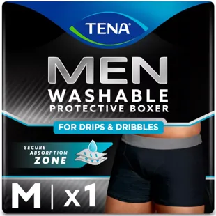 Boxer TENA Masculino Lavável Preto Tamanho M