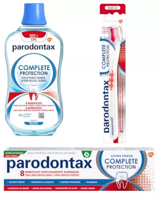 Parodontax Pasta Dentária Proteção Completa 75 ml + Escova + Colutório 500 ml