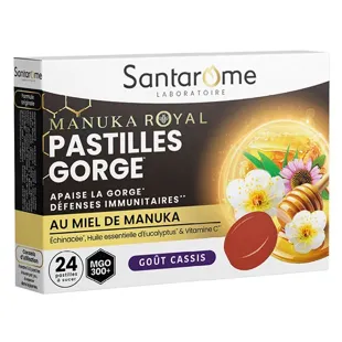 Santarome - Pastiglie per la gola Manuka - Mal di gola - 24 pastiglie