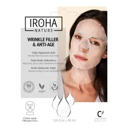 Iroha Nature Masque Visage & Cou Tissu Combleur de Rides & Anti-Âge