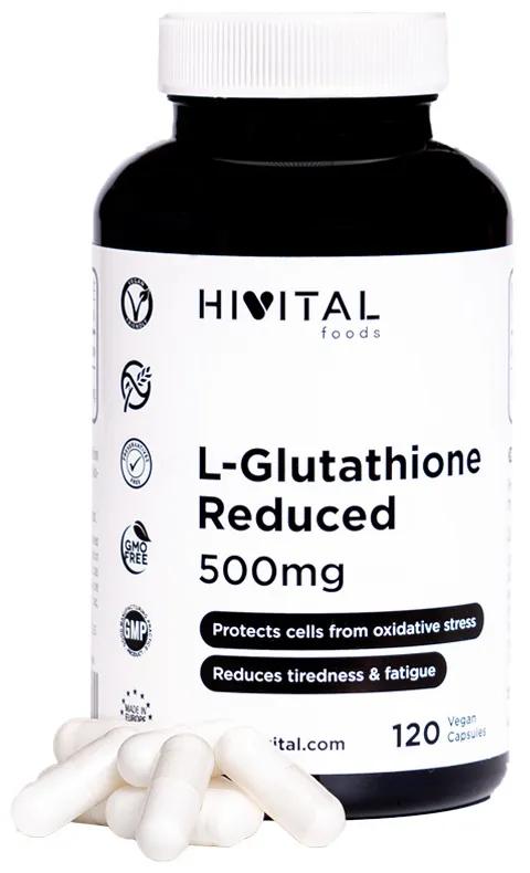 Hivital L-Glutathione Reduced 500 mg 120 Vegan Capsules