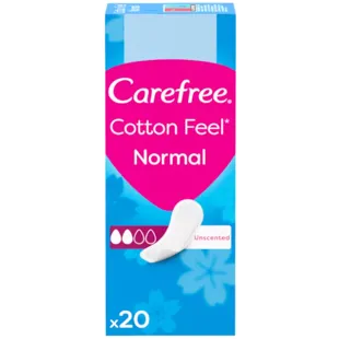 Carefree Protegeslip Algodão Feel Normal Sem Fragrância 20 unidades