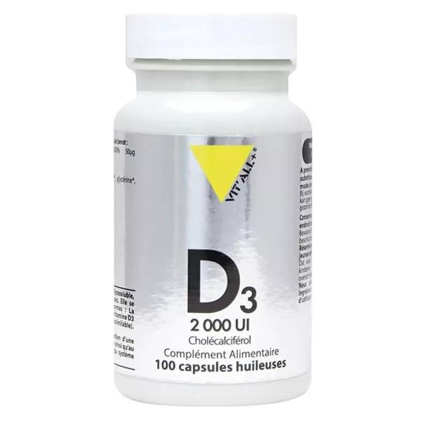 Vit'all+ Vitamine D3 2000 UI 50µg - 100 capsules huileuses