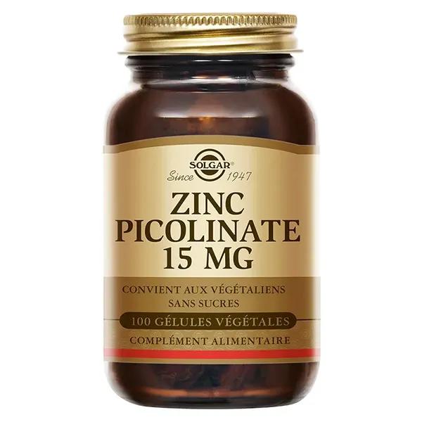Solgar Zinc Picolinate 15mg 100 gélules