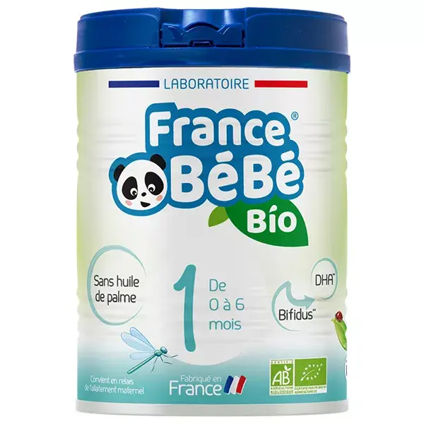 France Bébé Nutrition Lait Infantile 1er Âge Bio 800g