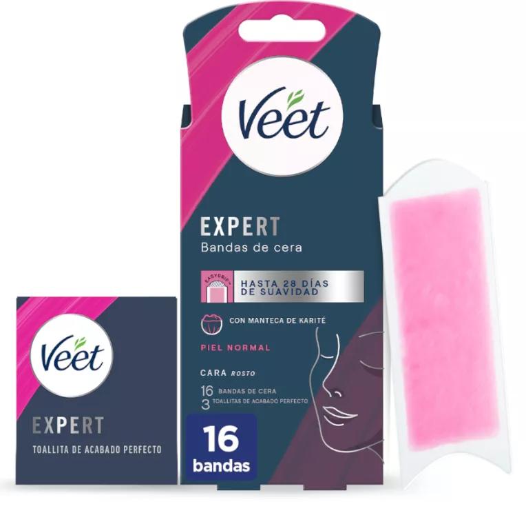 Veet Cera Fría Facial Pele Normal 20 Bandas