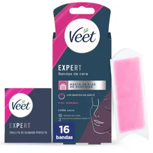 Veet Kaltes Gesichtswachs für normale Haut, 20 Streifen