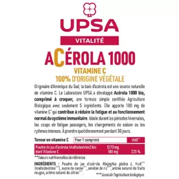 UPSA Acérola 1000 Bio 30 comprimés à croquer