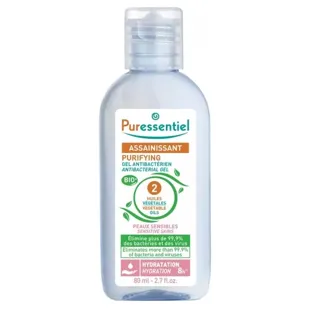Puressentiel Gel igienizzante antibatterico per pelli sensibili con 2 oli vegetali 80 ml