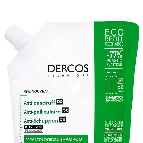 Vichy Dercos Technique Eco-Recharge Champú anticaspa DS Tratamiento caspa y picores Cabellos normales a grasos 500ml
