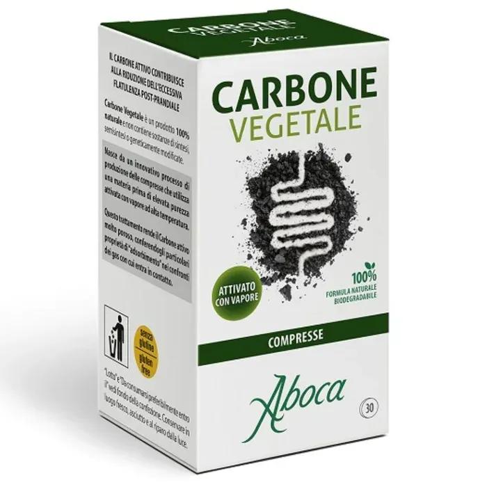 Aboca Carbone Vegetale Integratore per il Benessere Digestivo 30 Compresse