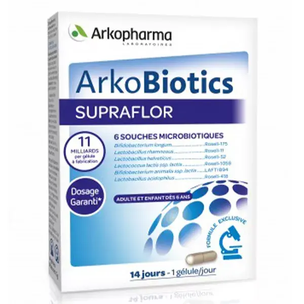 Arkopharma Arkobiotics Supraflor Ferments Lactiques 14 gélules