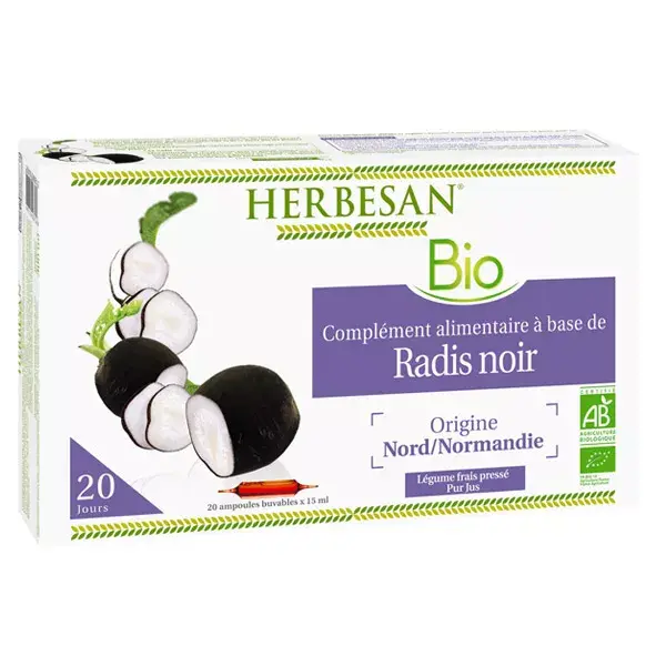 Herbesan Radis Noir Bio 20 ampoules