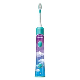 Spazzolino elettrico ricaricabile Philips Sonicare per bambini, colore blu turchese.