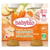 Babybio Repas Midi Pot Pomme de Terre Carotte Veau +8m Bio 2 x 200g