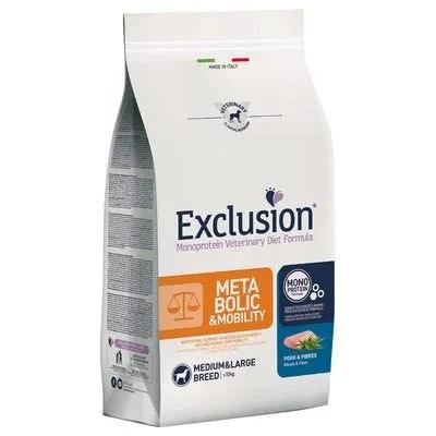 Exclusion Monoprotein Veterinary Diet Formula Metabolic&Mobility Crocchette Suino/Fibre Per Cani Taglia Media/Grande Sacco 2Kg