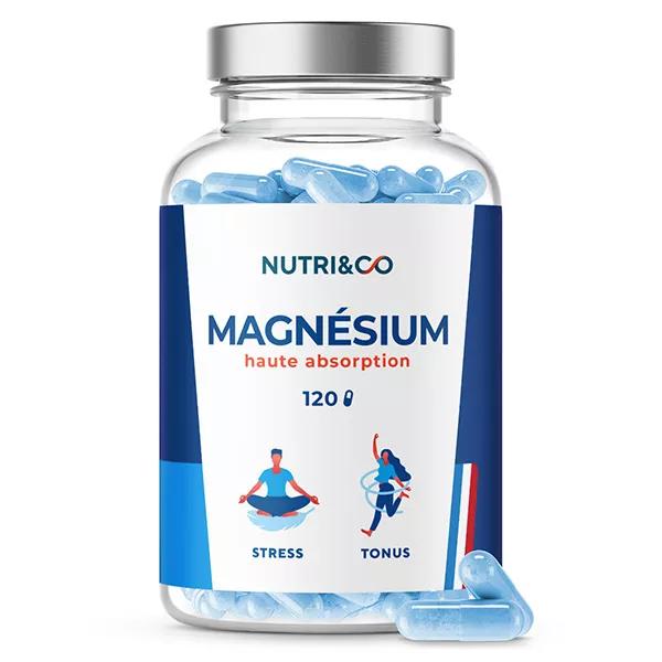 Nutri&Co Magnesio + Vitamina B6 Estrés y Tono 120 cápsulas veganas