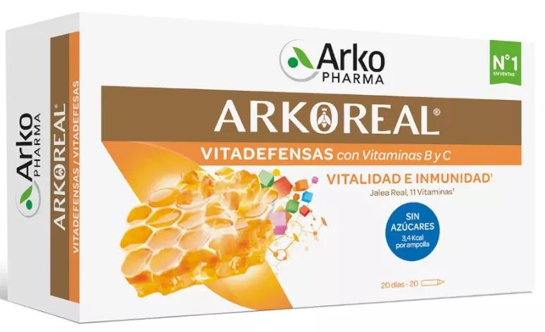 Arkopharma ArkoReal Vitadefensas Vit. B y C SIN AZÚCAR 20 Ampollas